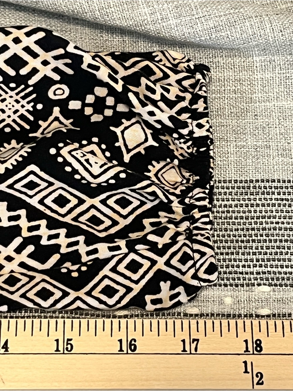 Savanna Jane Small Black Popover Geometric Peasant Blouse Top Colorful Casual - Picture 10 of 13